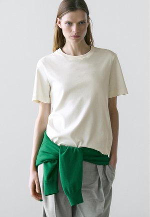 Massimo Dutti T-shirts basic - light yellow