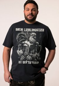 Men Plus - HALBARM VINTAGE - Print T-shirt - navy blue Thumbnail Image 1