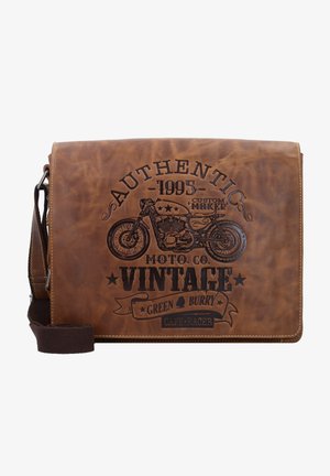 Greenburry VINTAGE CAFE-RACER MESSENGER - Schoudertas - braun