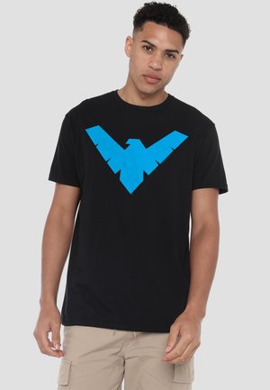 Cotton Soul, BATMAN NIGHTWING SYMBOL - Print T-shirt - black