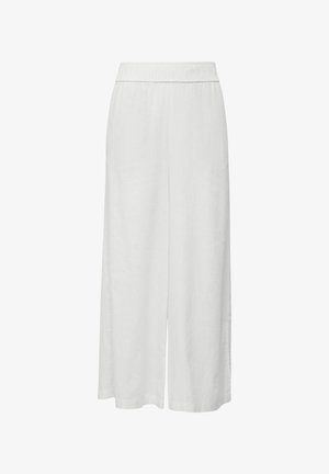 comma casual identity, LEICHTE MIT SCHLITZEN - Stoffhose - weiß