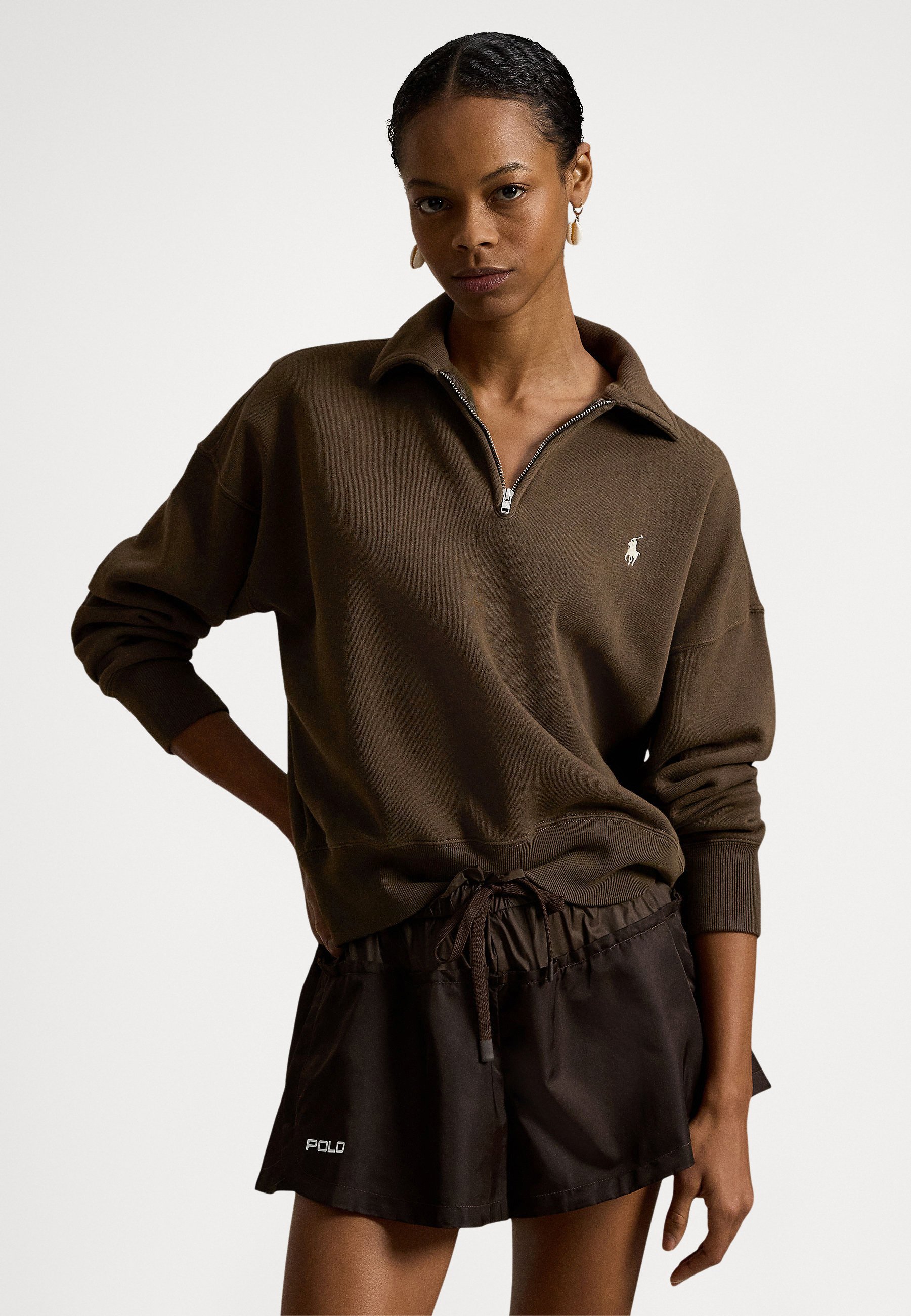 Polo Ralph Lauren FLEECE QUARTER-ZIP - Sweatshirt - york brown