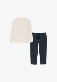 Vald, blau gepunktet   creme