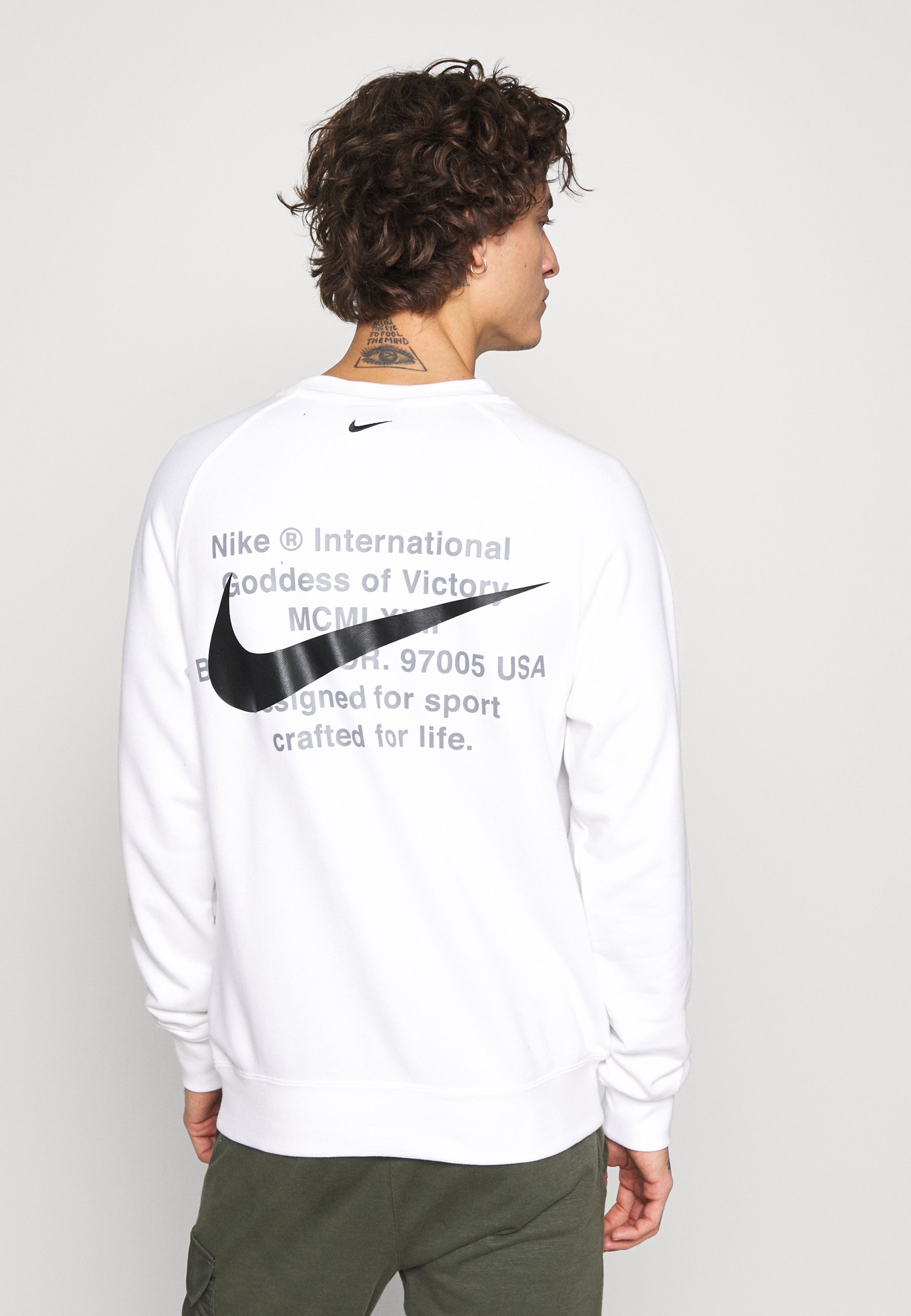 Nike Sportswear Sweater whiteblackwit Zalando.nl Nike Sportswear CREW Sweater whiteblackwit Zalando.nl
