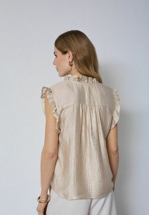 Co'couture, TASSYCC FRILL TOP - Blusa - bisquit