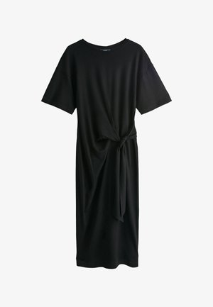 Next, TALL FIT - TIE WAIST MIDI T-SHIRT DRESS . - Tričkové šaty - black