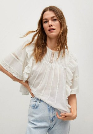 Blouse - cremeweiß