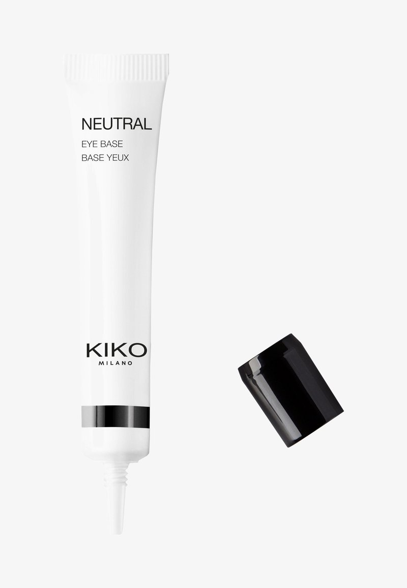 Weißes Röhrchen von KIKO Milano Eye Base, beschriftet mit "NEUTRAL", mit einem schwarzen Deckel. Verfügt über eine spitze Applikatorspitze für präzise Anwendung.