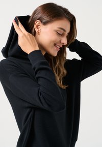 Jimmy Key STRAIGHT FIT HOODED SWEATSHIRT - Felpa con cappuccio - black