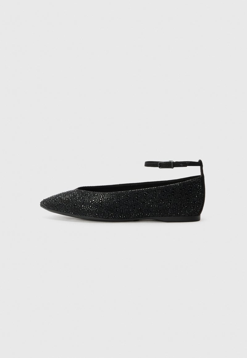 Tamaris Pahkluurihmadega baleriinad - black