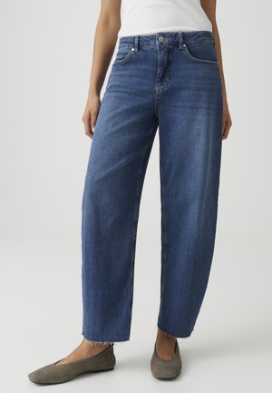 OPUS PANTS MID RISE BARREL FIT - Relaxed fit jeans - dark dusty blue