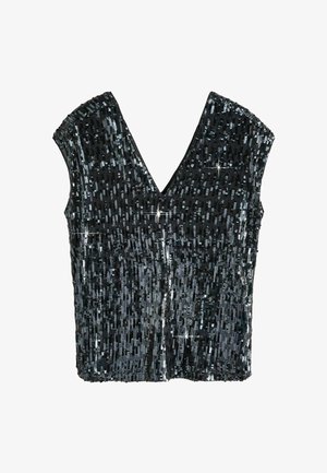 Next, SEQUIN V-NECK SLEEVELESS - REGULAR FIT - Top - navy