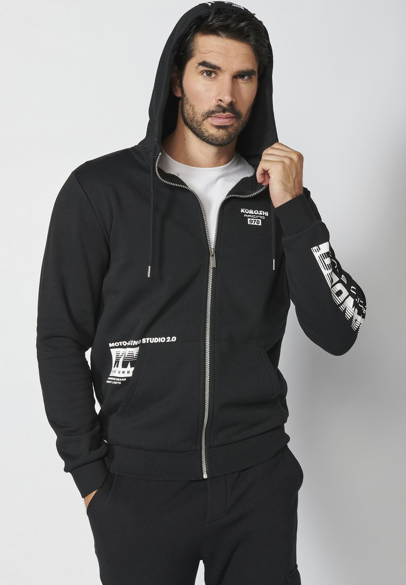 Koroshi Felpa con zip - black