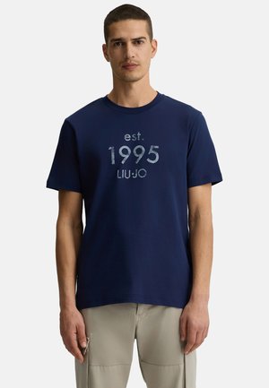 T-shirt con stampa - blu