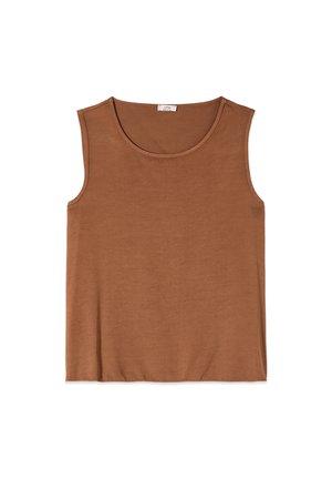 Oltre, TOP SENZA MANICHE - Bluse - marrone