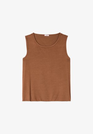 Oltre, TOP SENZA MANICHE - Bluse - marrone