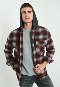 Buratti PLAID PATTERNED DOUBLE POCKET HOODED WINTER - Lengva striukė - bordeaux