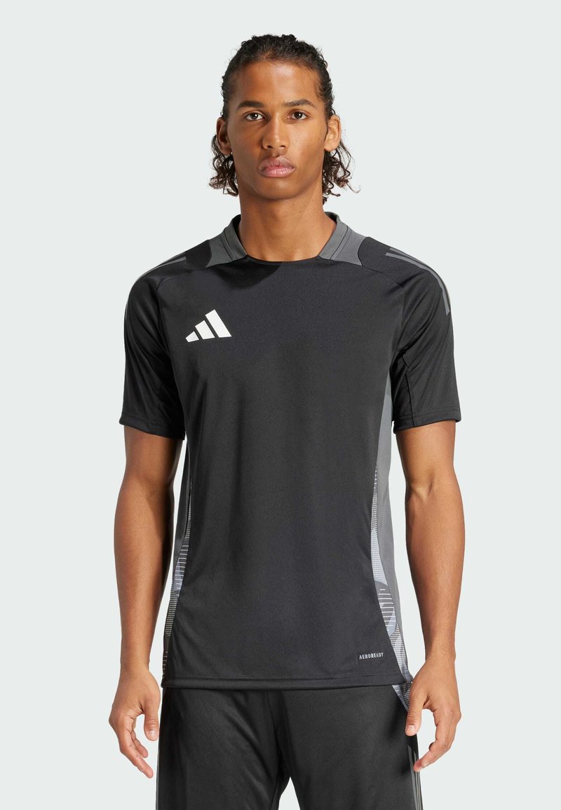 adidas Performance TIRO 24 COMPETITION - Potiskana majica - black team dark grey