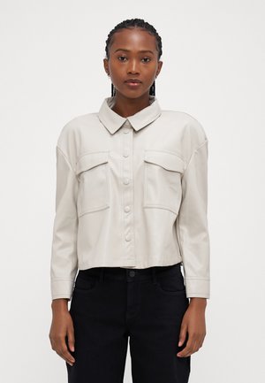 ONLMARINA JACKET  - Imitert skinnjakke - silver lining