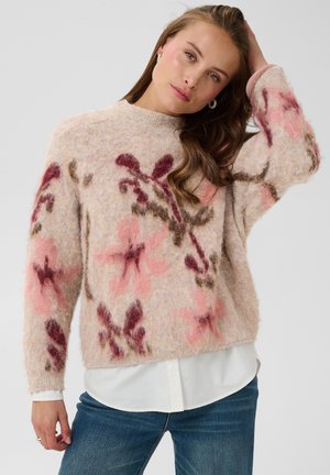 Saint Tropez, ULICESZ PULLOVER - Pullover - tan winetasting blooms