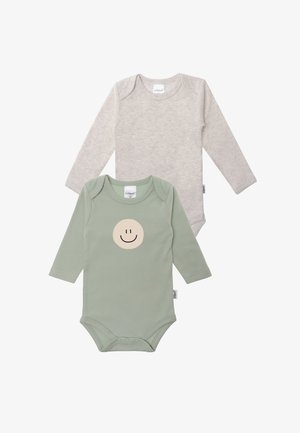 Liliput, BABY BODY SMILEY UNISEX 2 PACK - Body - schilf-grau