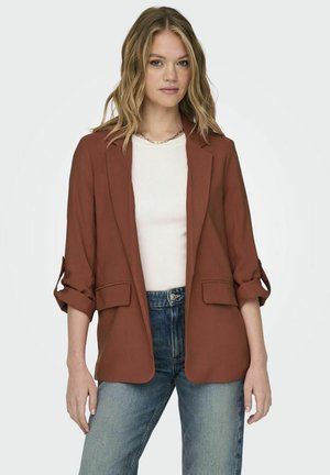 LOCKER GESCHNITTEN REVERSKRAGEN - Rövid kabát - cinnabar