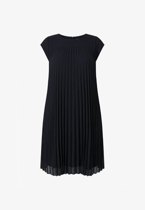 MIAMODA, PLEATED CAP SLEEVE DRESS - Freizeitkleid - black