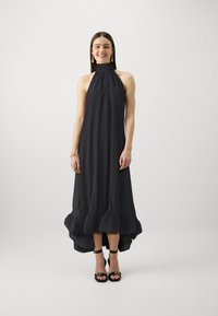 Malina SABRINA HALTER NECK RUFFLED DRESS - Juhlamekko - black