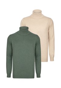 2 PACK - Striktrøje - mottled beige
