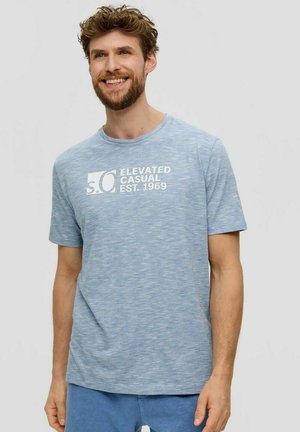 s.Oliver RUNDHALS KURZARM MODERN LOGO  2ER PACK - T-Shirt print - hellblau