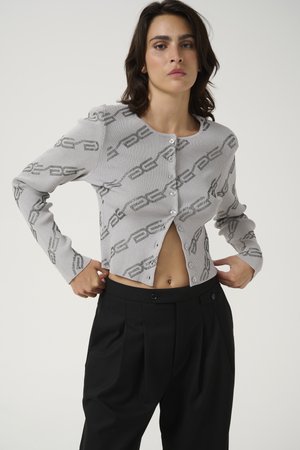SAYA CARDIGAN - Cardigan - grey/dark grey stones