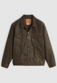 Non selezionato, brown wood coated trucker