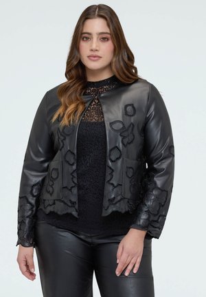 CON MOTIVI FLOREALI - Kevyt takki - nero