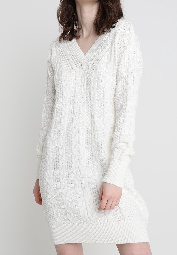 Abercrombie & Fitch Abito in maglia - off-white