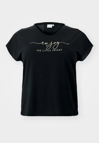 CARRINA V NECK  - Printtipaita - black