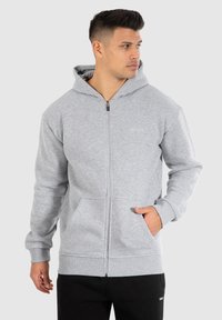 Smilodox Zip-up sweatshirt - grau melange