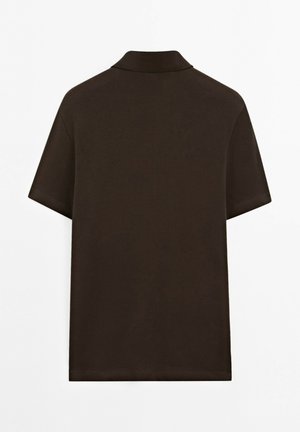 Massimo Dutti, Poloshirt - mottled dark brown