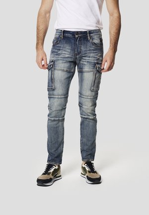 BIKER - Vaqueros slim fit - light blue