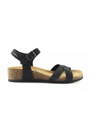 BioNatura Sandali con zeppa - nero