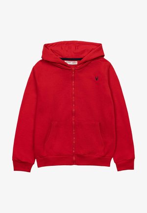 Sweater met rits - red