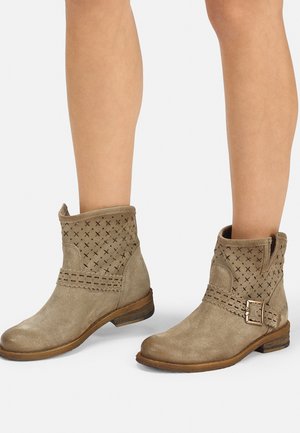 Cowboy/biker ankle boot - lead grey