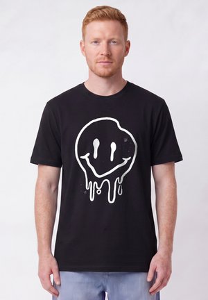 watapparel, SMILEY UNISEX - T-shirt imprimé - black