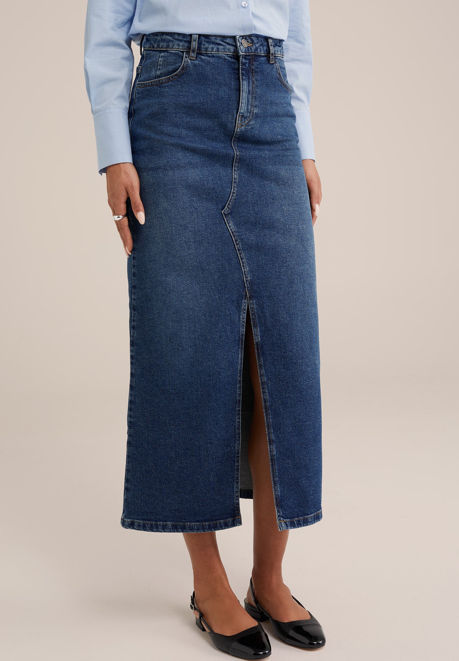 Merkkleding Zalando Dames Kleding Denim Lange Rok Zalando WE - Main Image