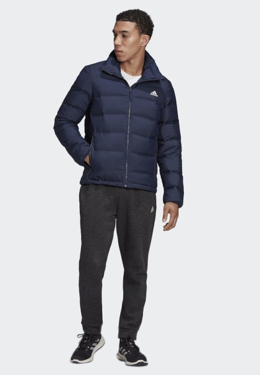 adidas Performance HELIONIC 3-STRIPES JACKET - Gewatteerde jas - blue/Blauw  - Zalando.nl