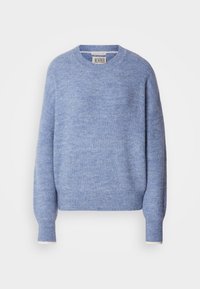 FUZZY CREW NECK - Jumper - faded denim melange