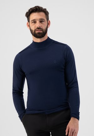 CREW NECK WASHED MERINO - Jumper - dk navy
