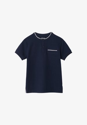 Vertbaudet, VERTBAUDET JUNGEN POLOSHIRT MIT STEHKRAGEN - Print T-shirt - marine