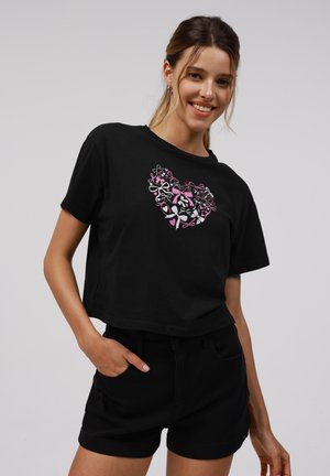 Print T-shirt - black