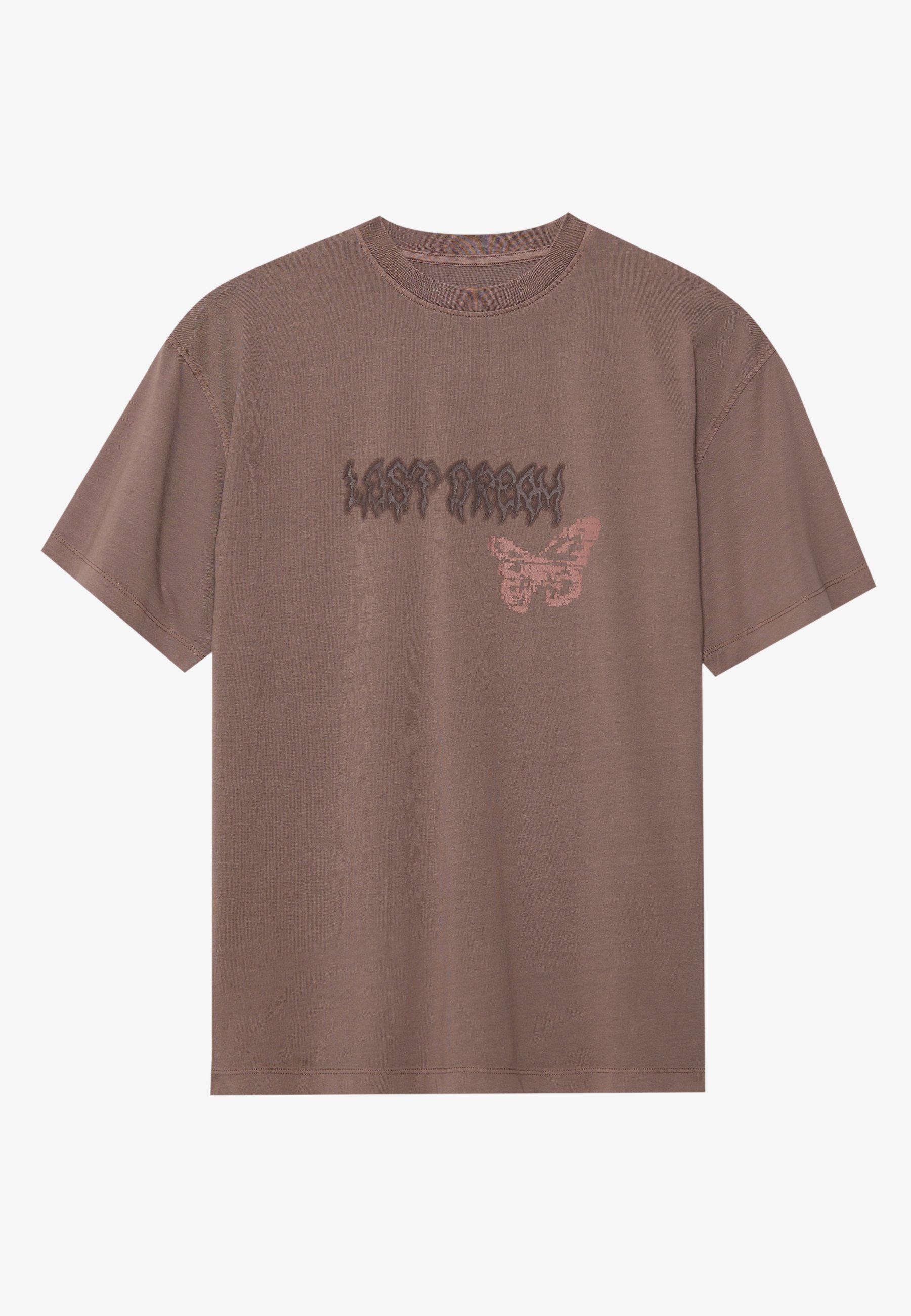 Brown printed t-shirt