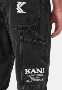 Karl Kani RETRO TAPERED WORKWEAR - Laisvo kirpimo džinsai - vintage black
